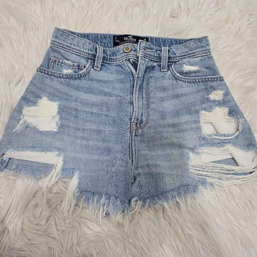 Hollister Ultra High Rise Denim Shorts Size 7